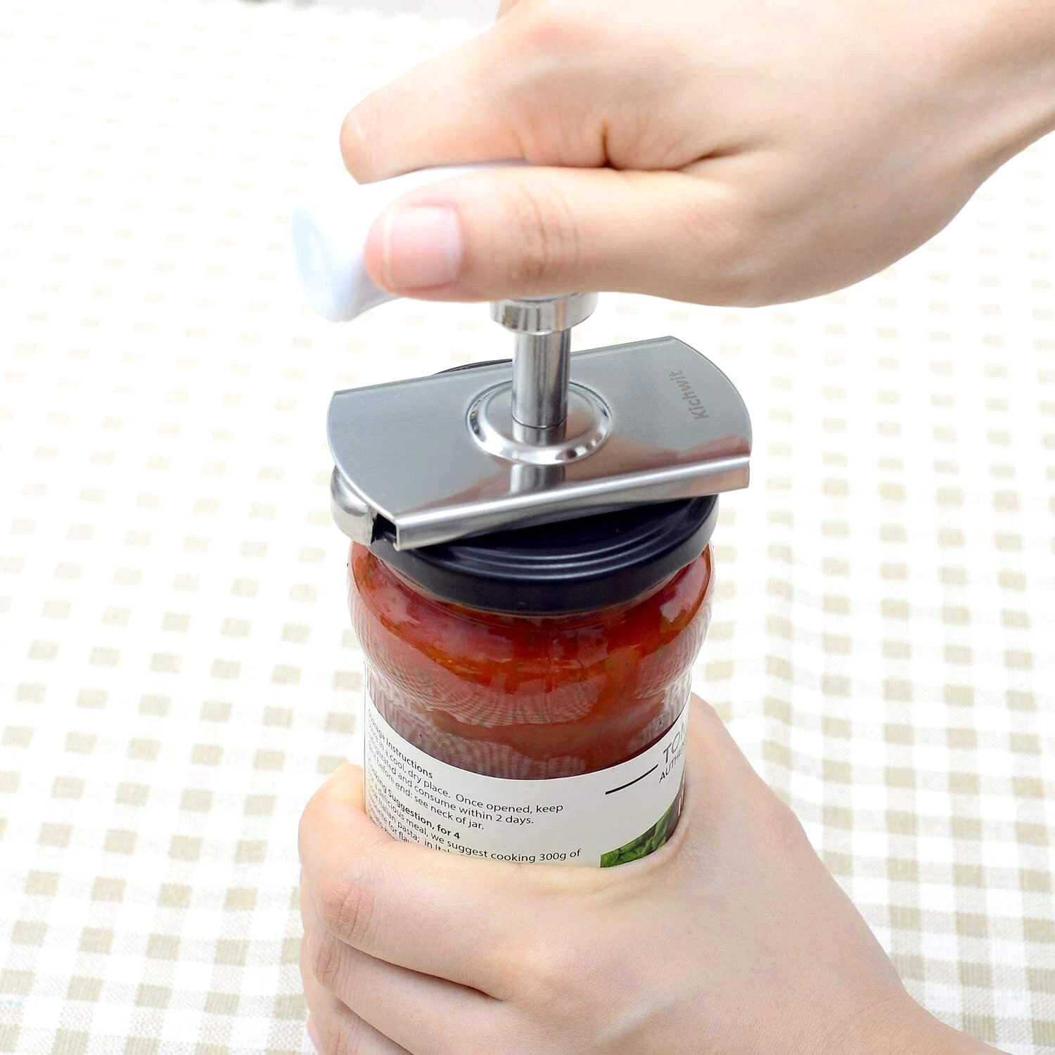 Jar Lid Bottle Opener Can Adjustable Remover Stainless Steel Twist Off Grip Easy