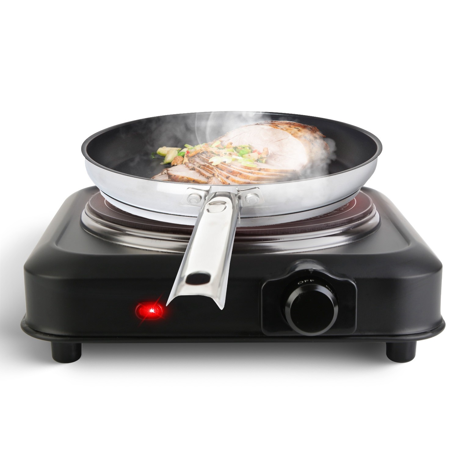Adjustable Temperature Electric Burner Countertop Hot Plate Cooktop Stove