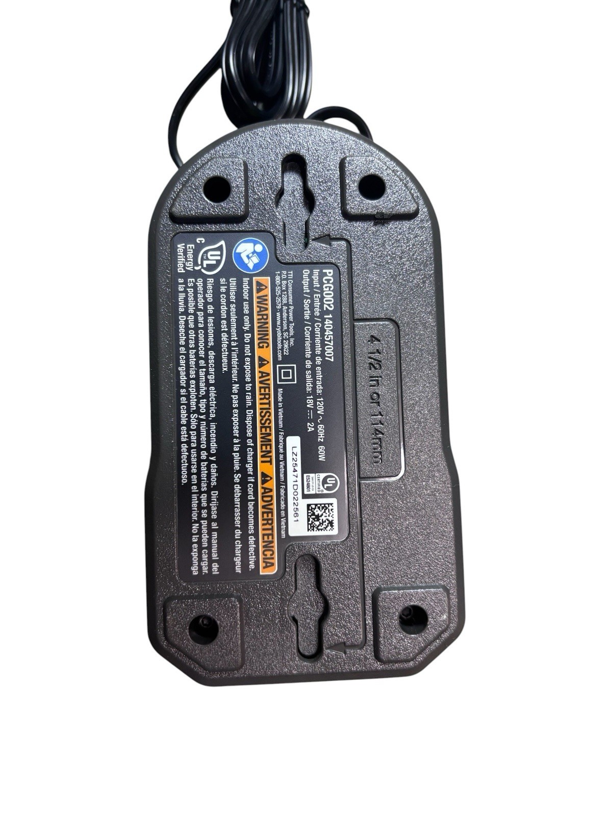 Ryobi P118 PCG002 18V ONE+ Battery Charger Open Box