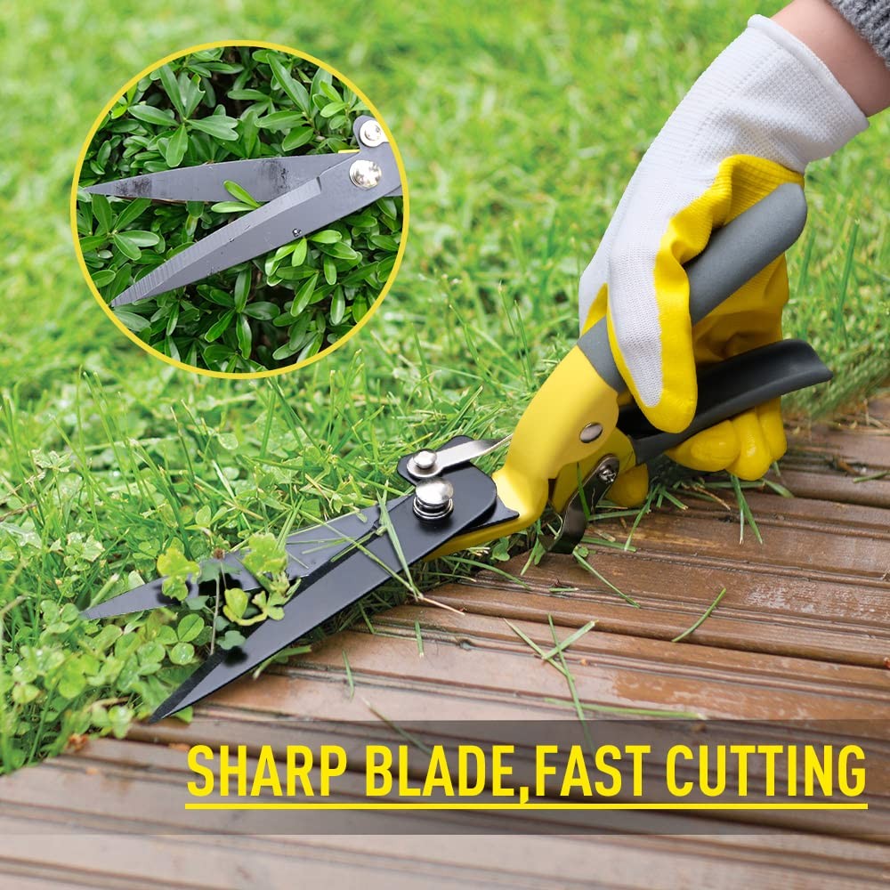 Grass Shears Hand Clippers Sharp Blade Non–Slip Grip Garden Lawn Edges Trimmer