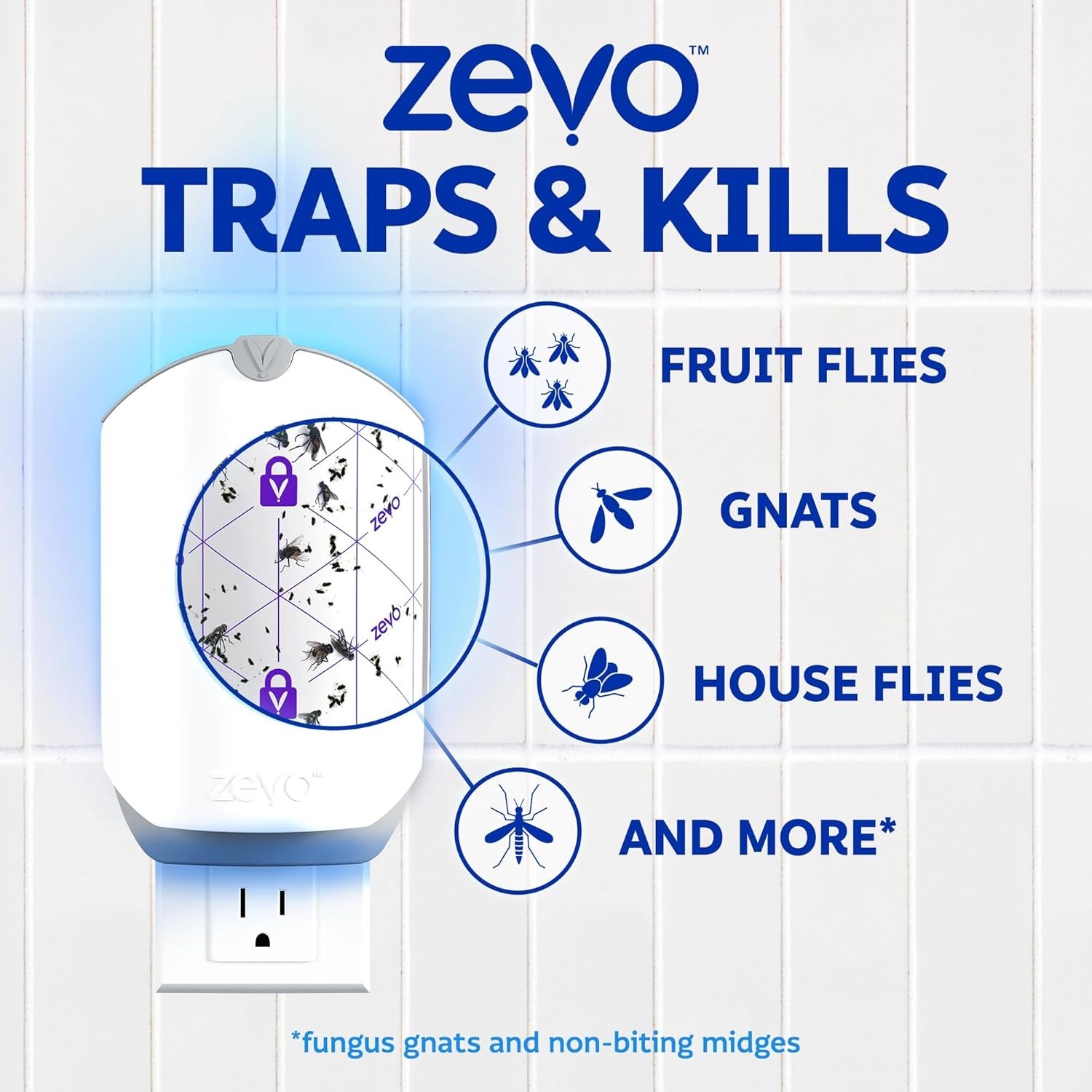 Zevo Flying Insect Trap Official Refill Cartridges – Fits Both Zevo Trap & MAX I