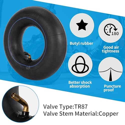 3.00-4 Inner Tube Butyl Rubber, 2 Pack Scooter Tube with TR87 3.00-4(2 Pack)