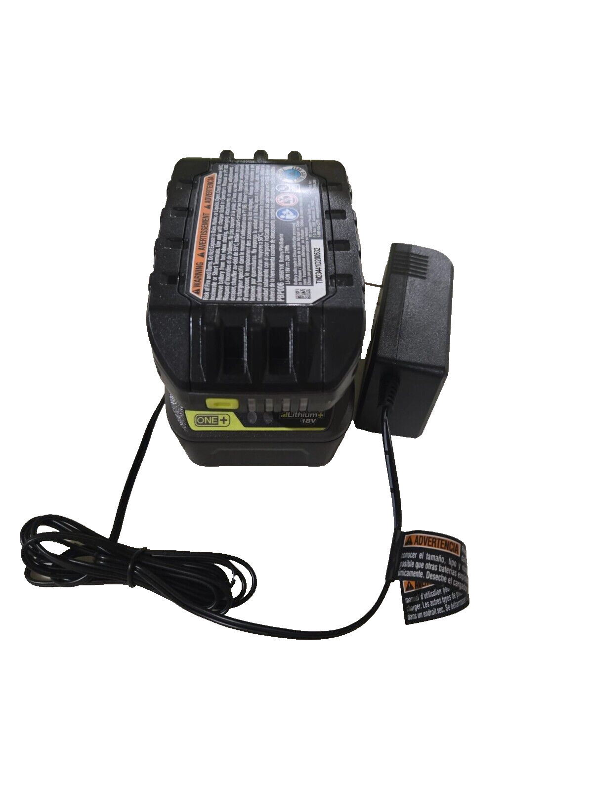 RYOBI One+ PBP006 18v 2ah Lithium-Ion Battery and P118B 18v Battery Charger O.B