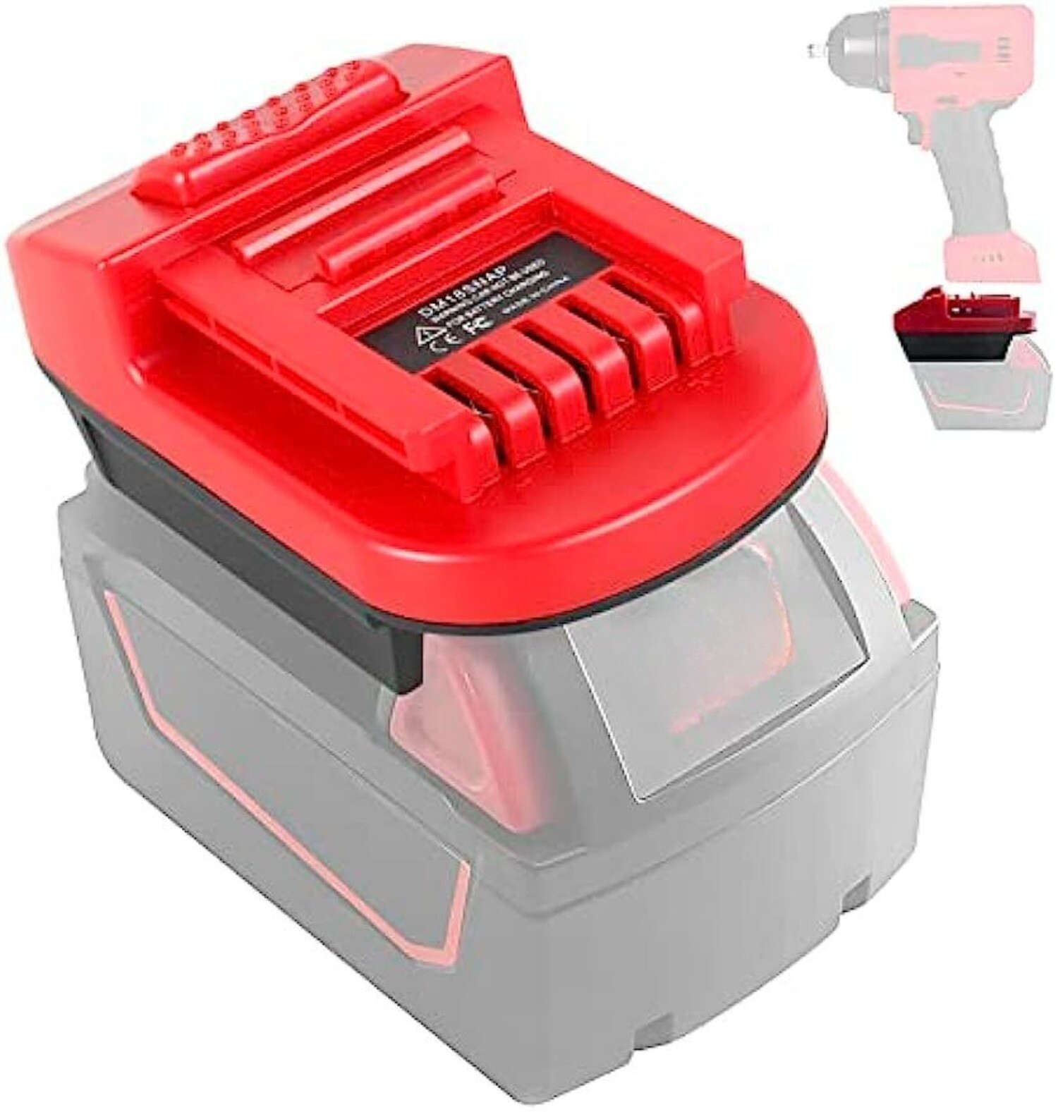 Battery Adapter For Dewalt 20V Battery Convert to For Snap-on 18V Tool DM18SNAP