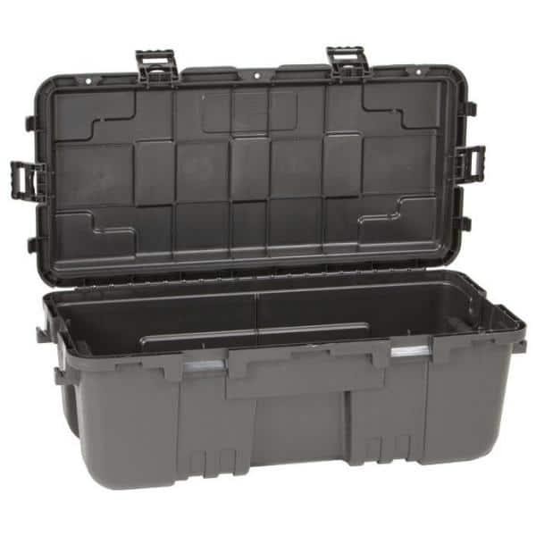 Plano Box Storage 27-Gal. Hinged Gal. Olive Drab Green 27-Gal Waterproof, NEW