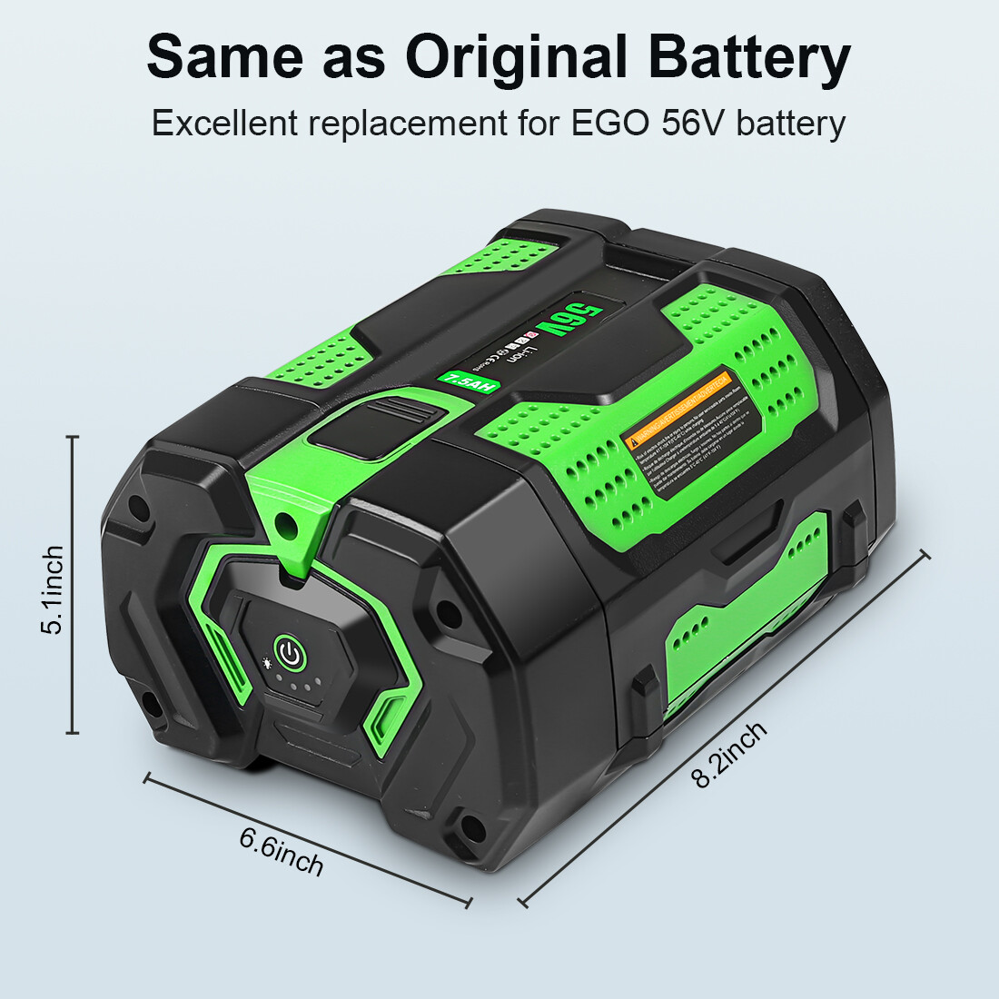 56V 7.5Ah/7500mAh Battery Replace For EGO BA4200 BA2800T LB4800 w/ Fuel gauge