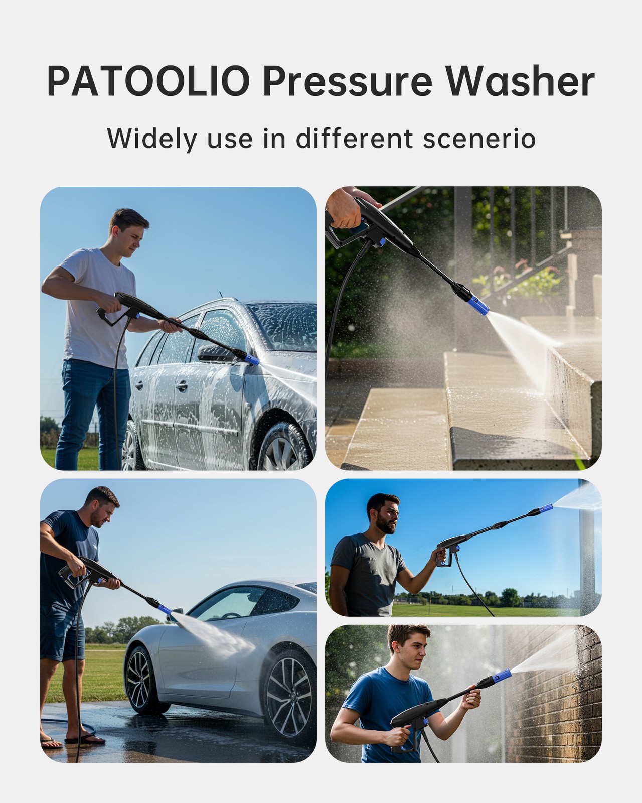 Electric Pressure Washer 4500PSI High Pressure Cleaning Machine with Hose Nozzle