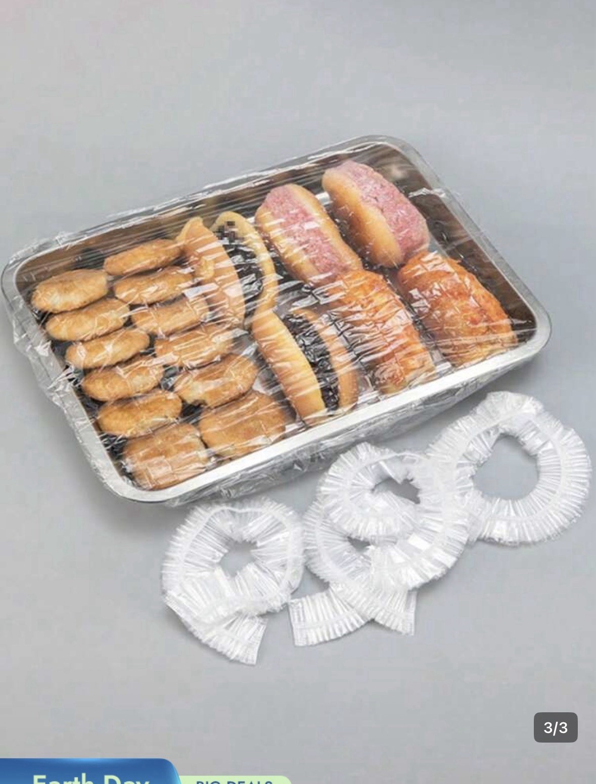 50 PCS Clear Plastic Cling Wrap Tray Covers for 13.8×9.8 in Food Trays