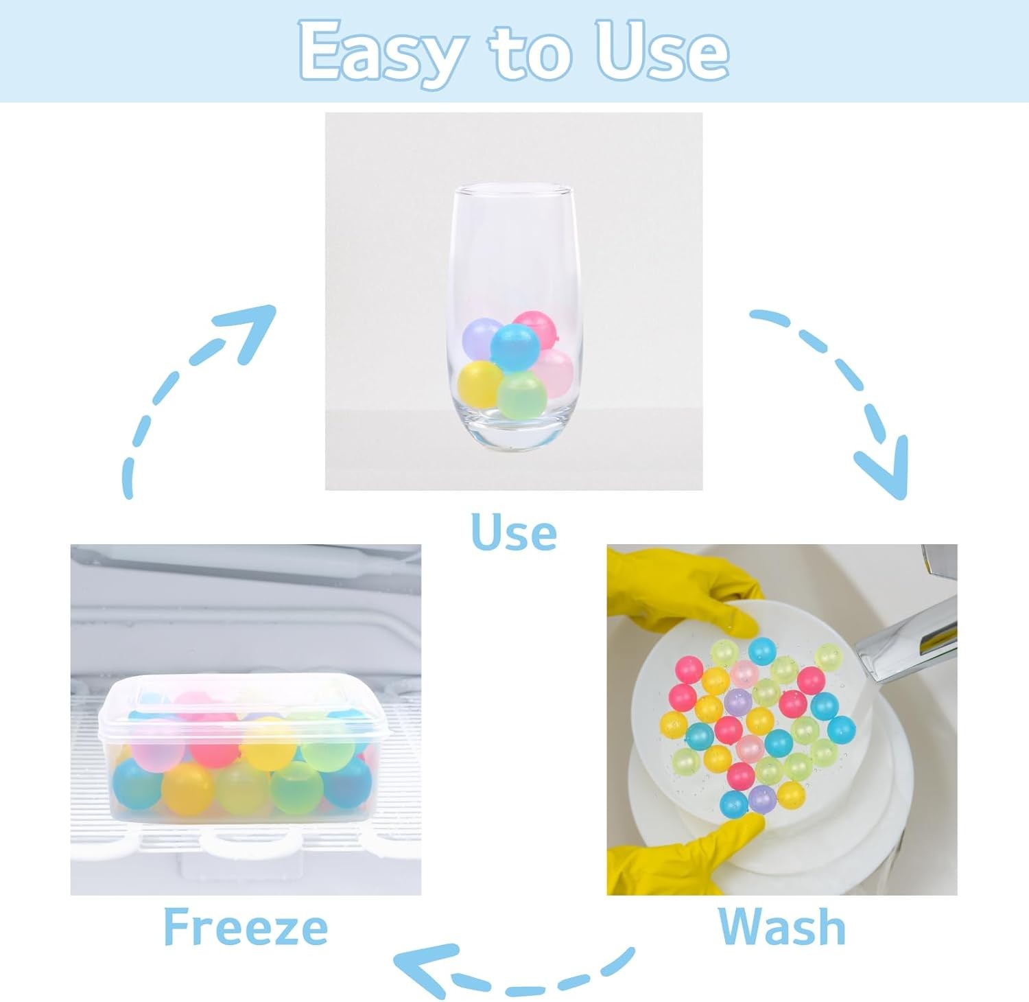 Reusable Ice Cube with Lid and Round – 24 Pack, Multicolor – 24 Pack