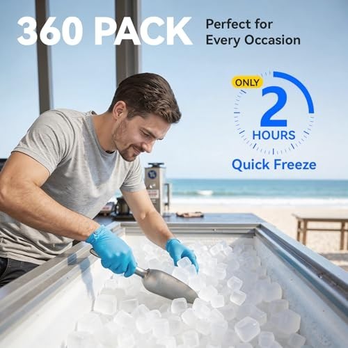 360 Pack Reusable Ice Cubes Drinks BPA-Free Ice Packs Lunch Boxes Coolers