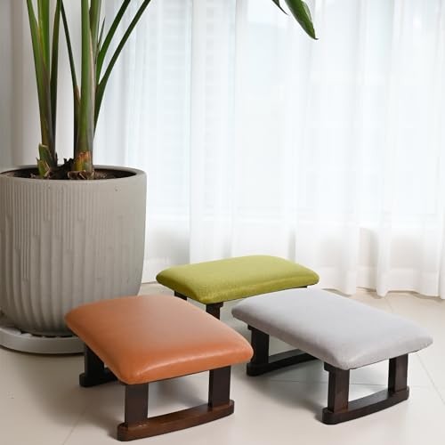 Small Footstool Office Under Desk Ottoman Padded Hassock 16.1″(41cm) x Grey