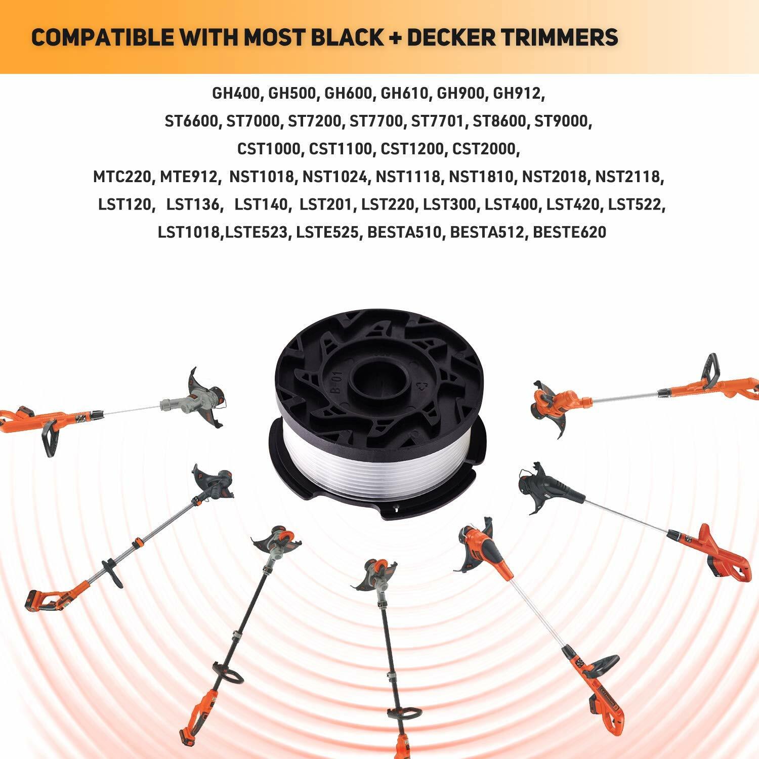 30ft 0.065in Weed Eater String,(AF-100) Trimmer Line Spool for Black and Decker