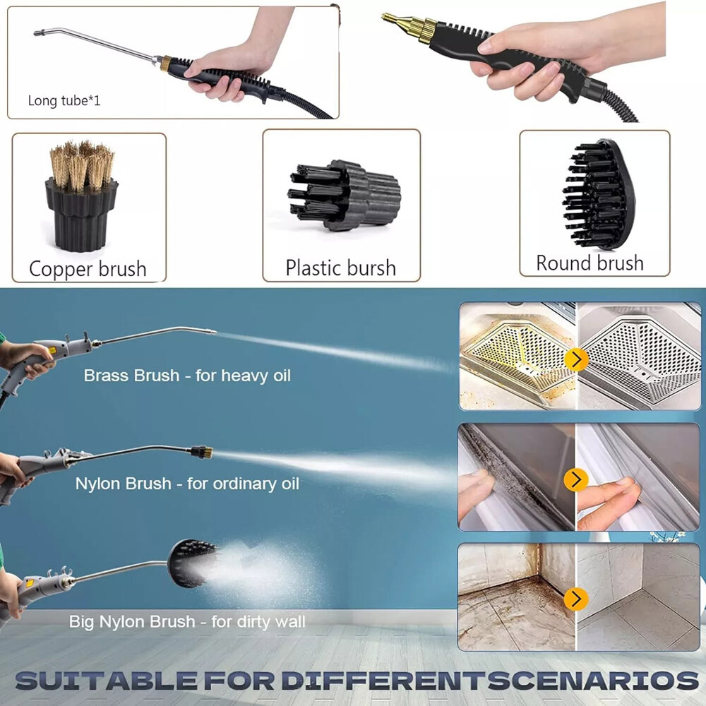 3500W Handheld Car Detailing Cleaning Machine High Temp Steam Cleaner Household