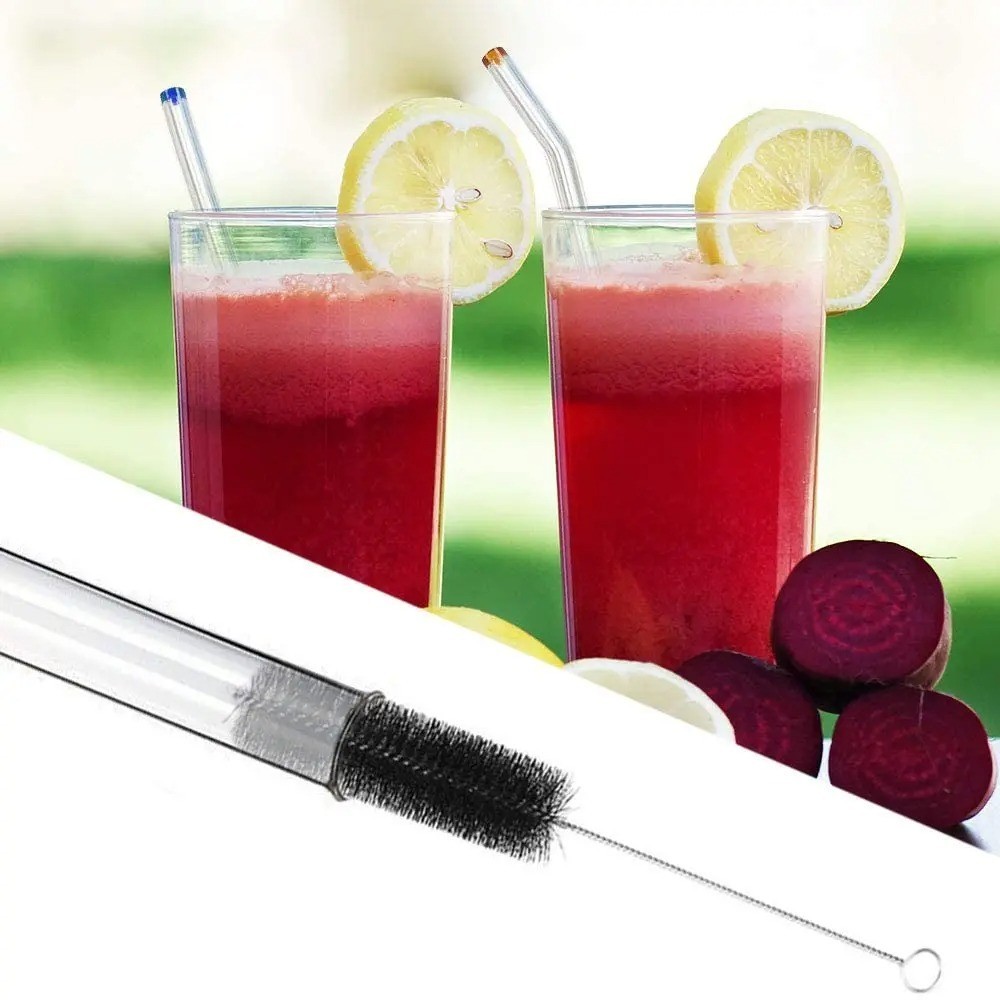 Nylon Straw Brush Cleaner Bottle Tube Pipe Small Long Cleaning 10Pcs Set