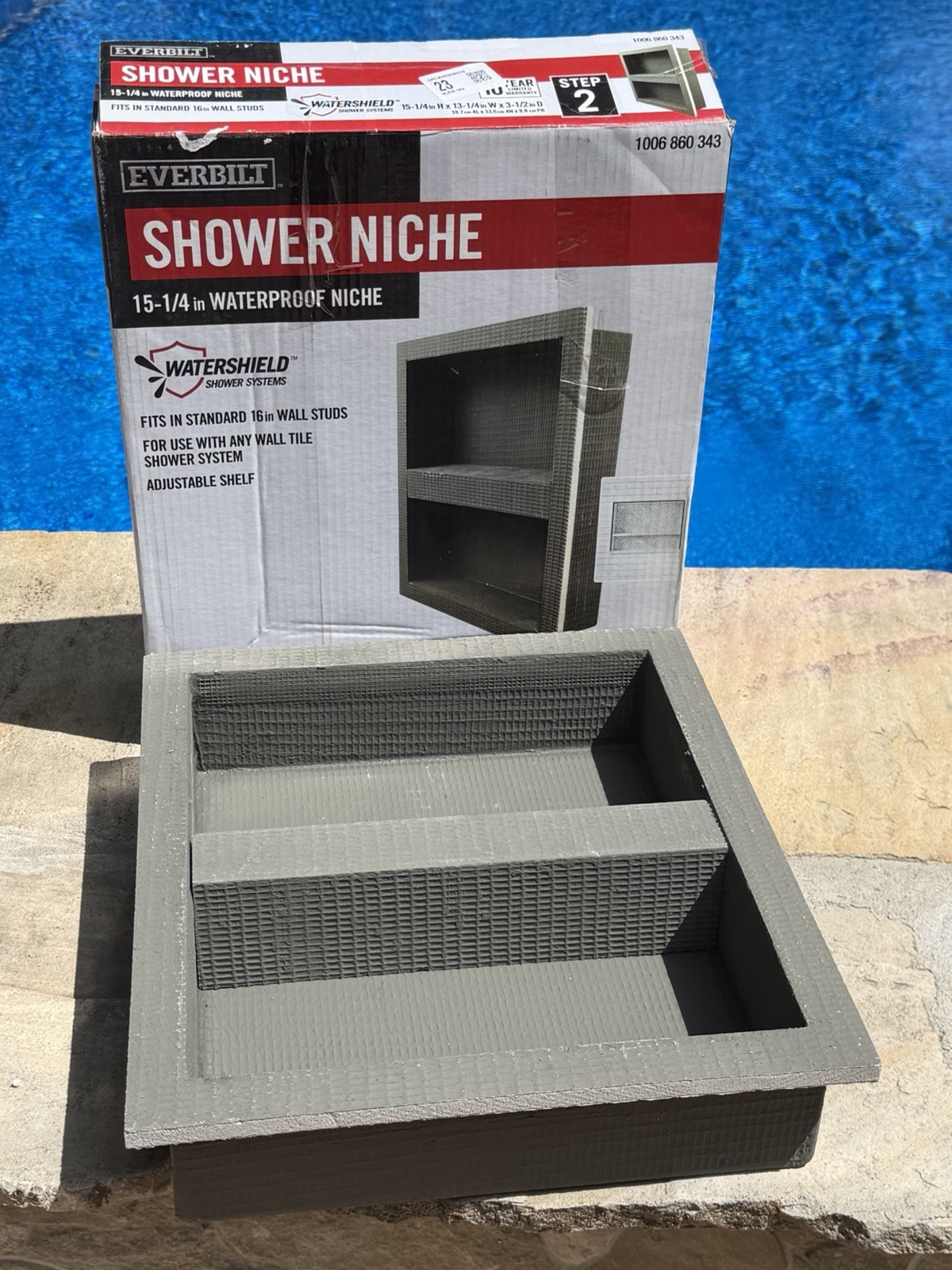Everbilt Watershield Shower System 13.25 in. x 15.25 in. x 3.5 in. Shower Niche