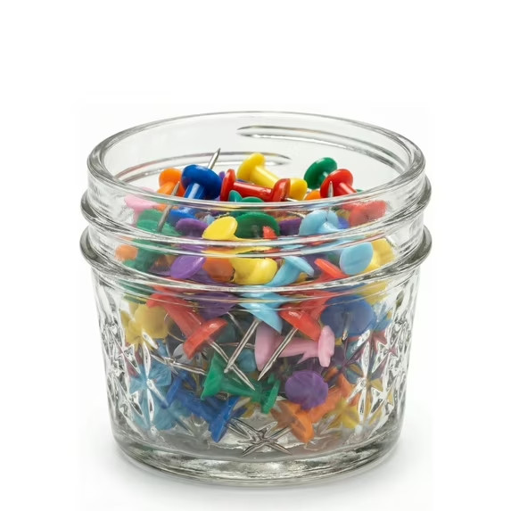 Mainstays 4 oz Mason Jars Lids and Rings 12-Pack Mini Glass Jars