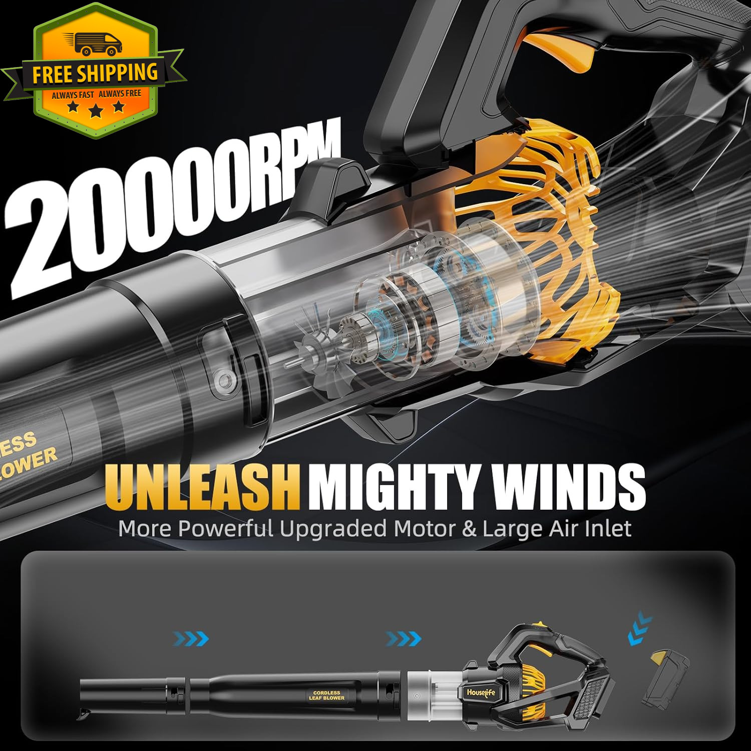 600 CFM Cordless Leaf Blower for DEWALT 20V MAX Battery 3 Speed 150MPH Tool Only