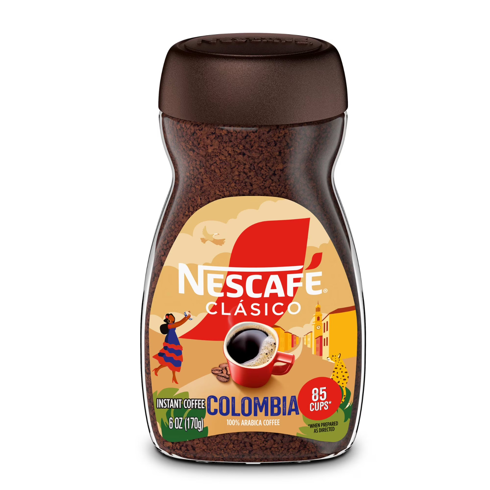 Nescafe Clasico Colombia Medium Roast Instant Coffee, 6 oz