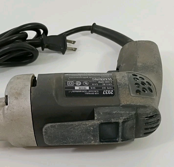 Black & Decker 2037 VSR Drywall Scrugun Screw Gun 4000 RPM WORKING – SEE VIDEO