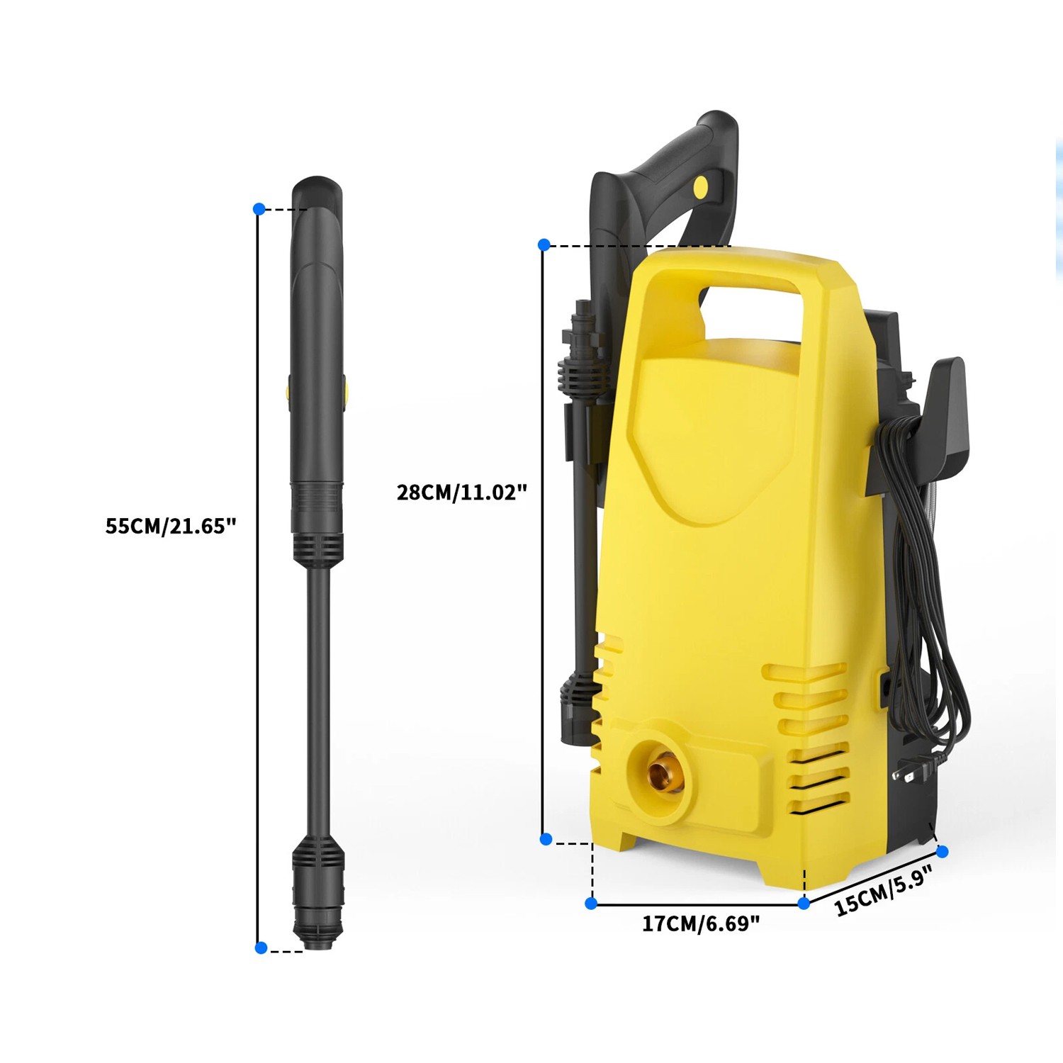 5000 PSI Electric Pressure Washer High Pressure Washer Portable Powered Washer