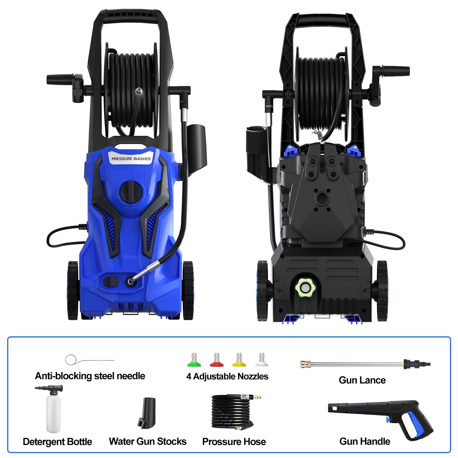 Electric Pressure Washer 5000 PSI 3.0 GPM with 25 FT Hose and 16.4 FT Power Cord