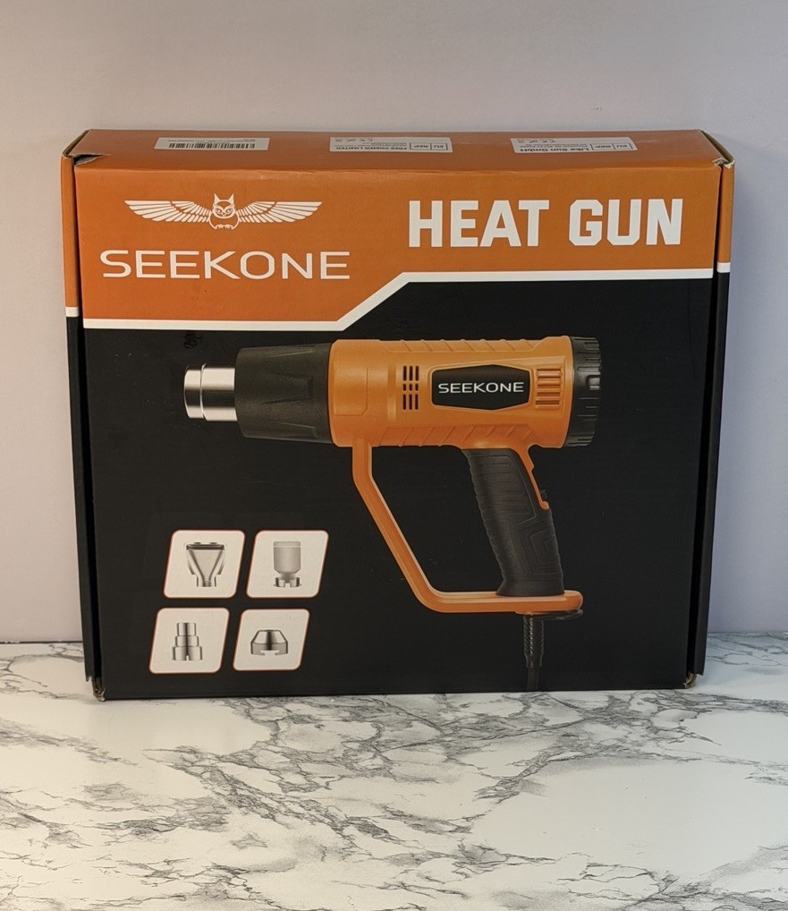 SEEKONE Heat Gun 1800W Heavy Duty Hot Air Gun Kit Hi/Lo Temperature Control