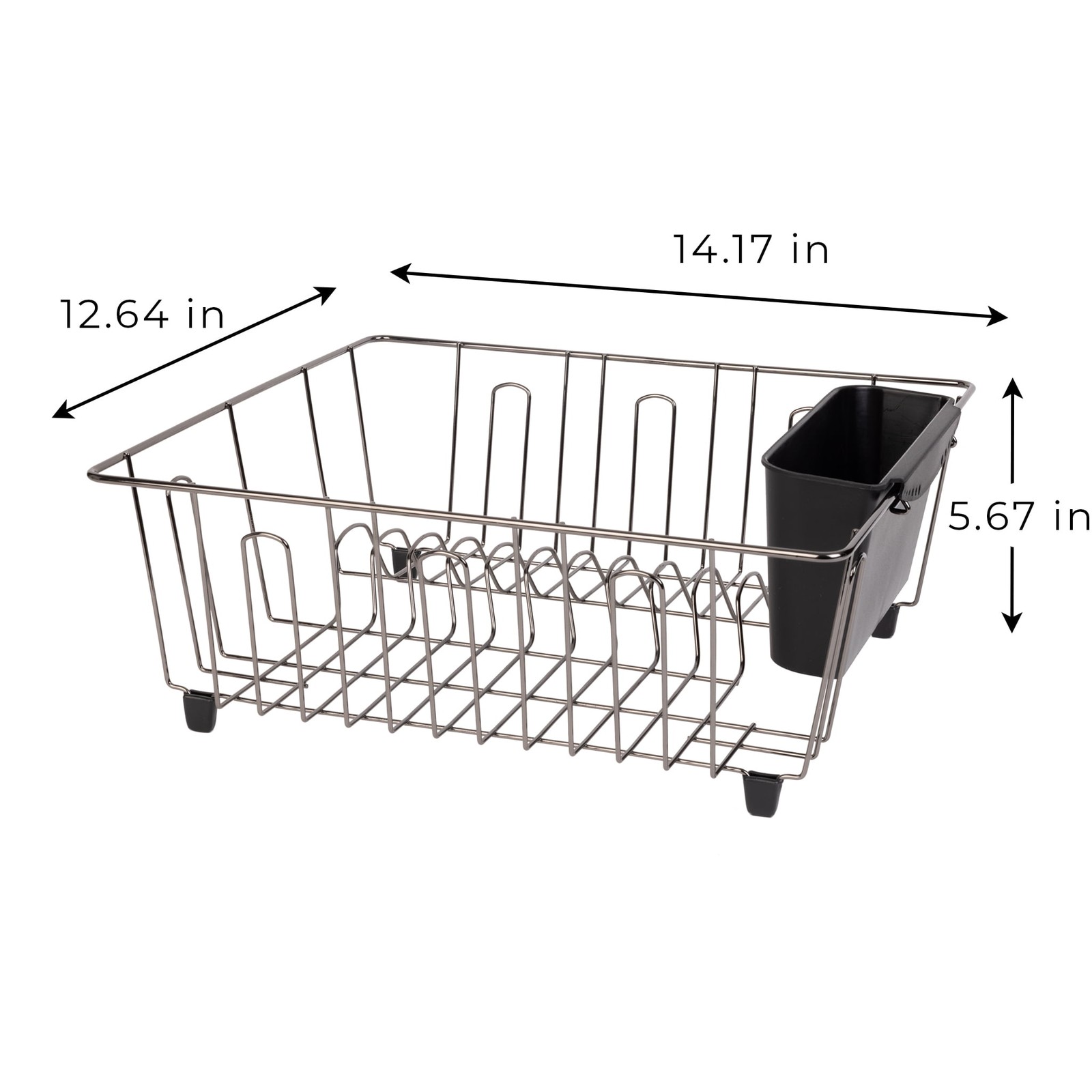 Small Dish Drainer Rack – Chrome/Black