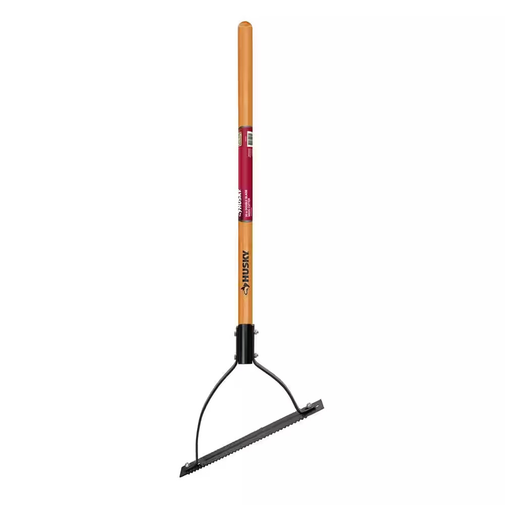 30 In. Double Blade Weeder Cutter, Strong hardwood handle