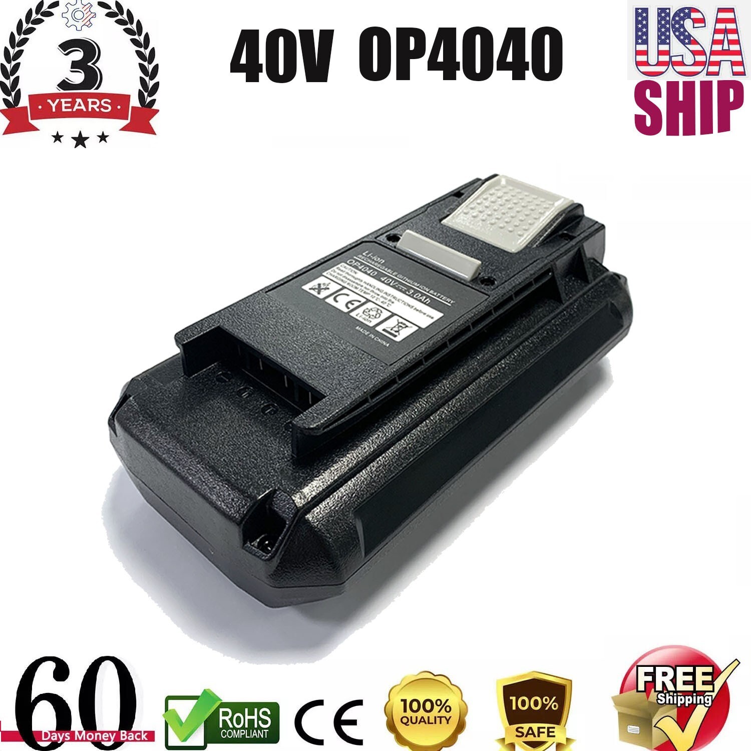 40V 3.0Ah OP4040 RY40430 Lithium-ion Battery For Ryobi OP4050 OP4030 OP4026 NEW