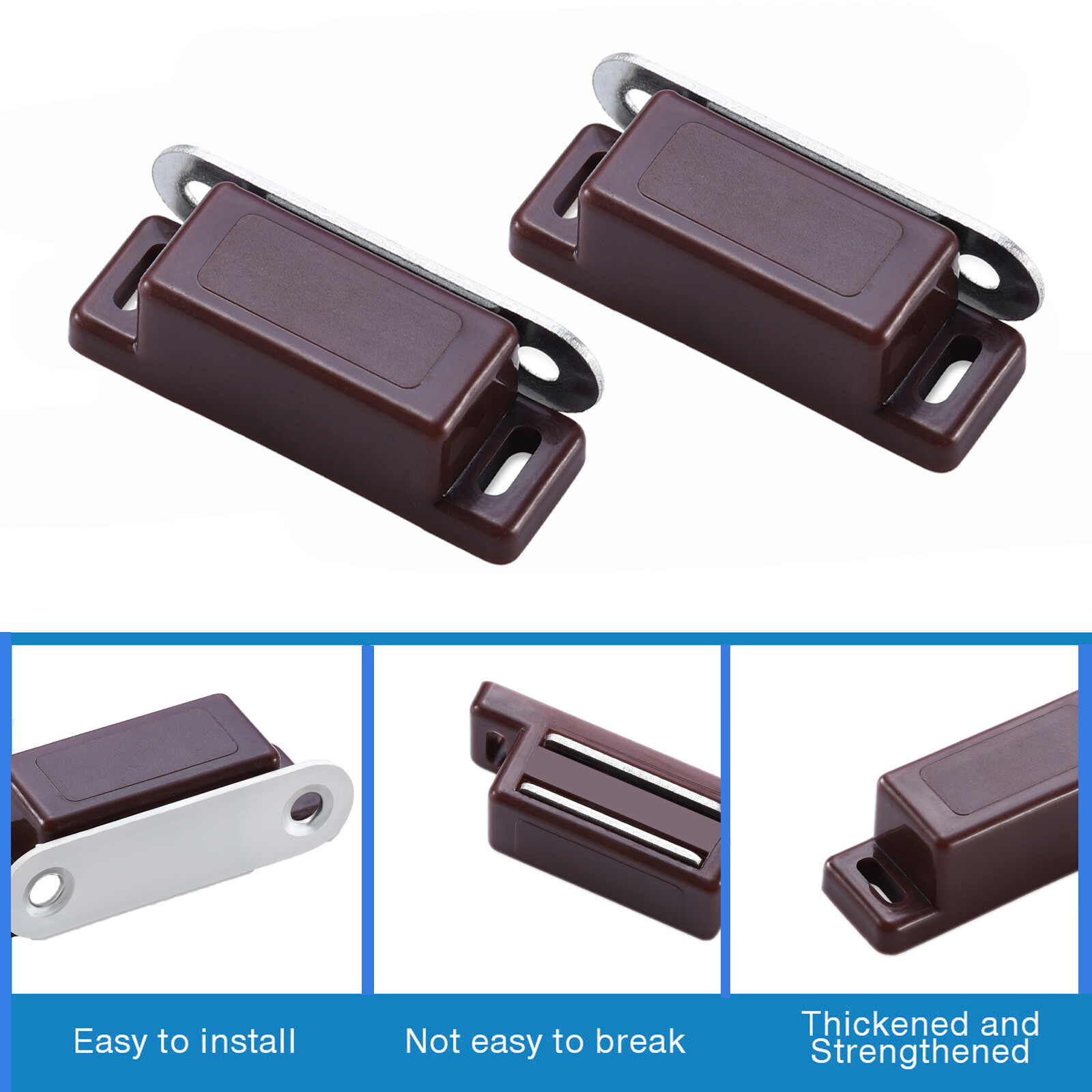 Magnetic Cabinet Door Latch Closures Kitchen Cabinet Wardrobe Cupboard Catch Lot