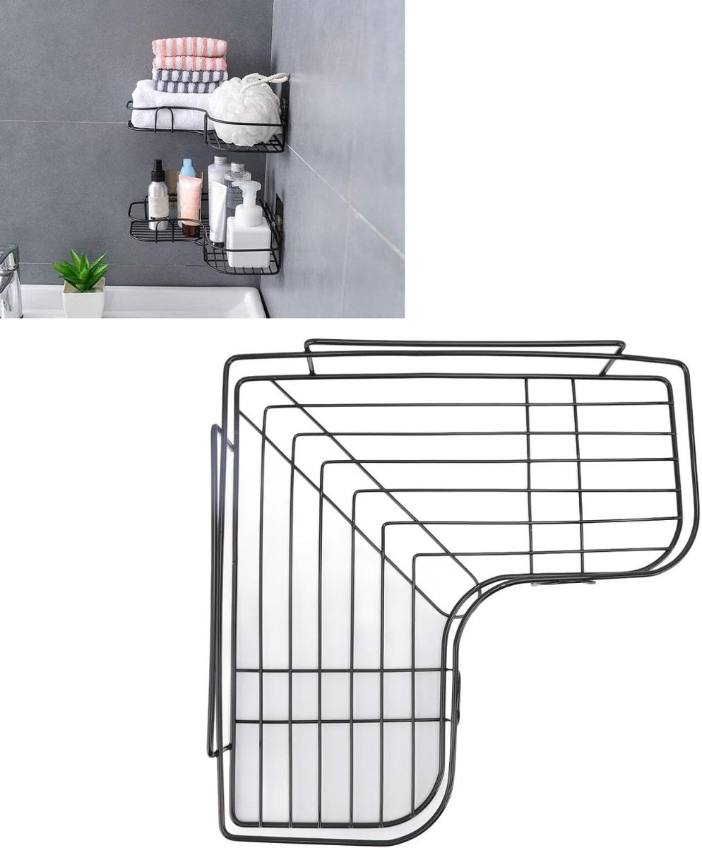 Shower Shelf, Stainless Steel for Kitchen Home (Black)