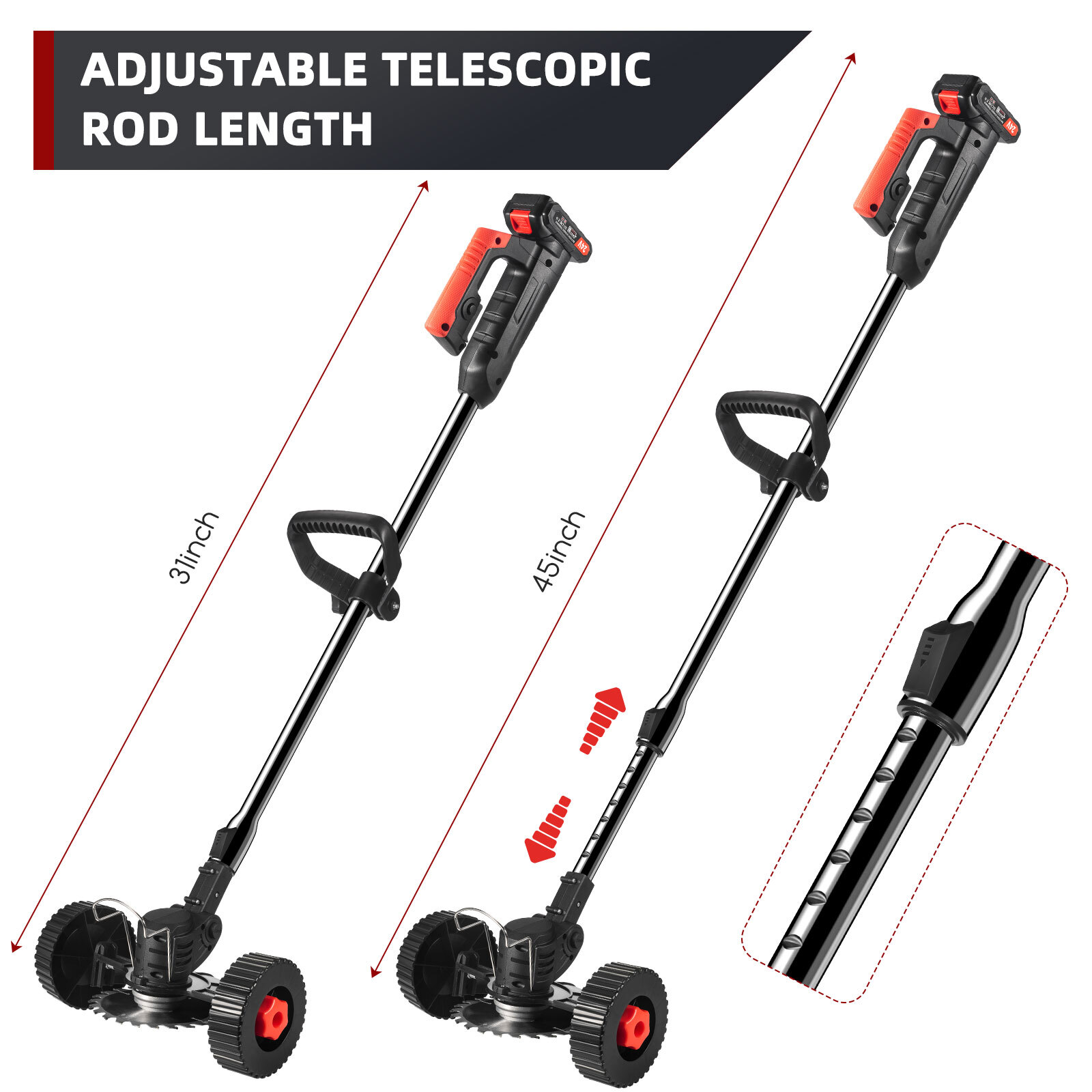 Cordless Electric Lawn Mower Brush Cutter Lawn Edger Grass String Trimmer