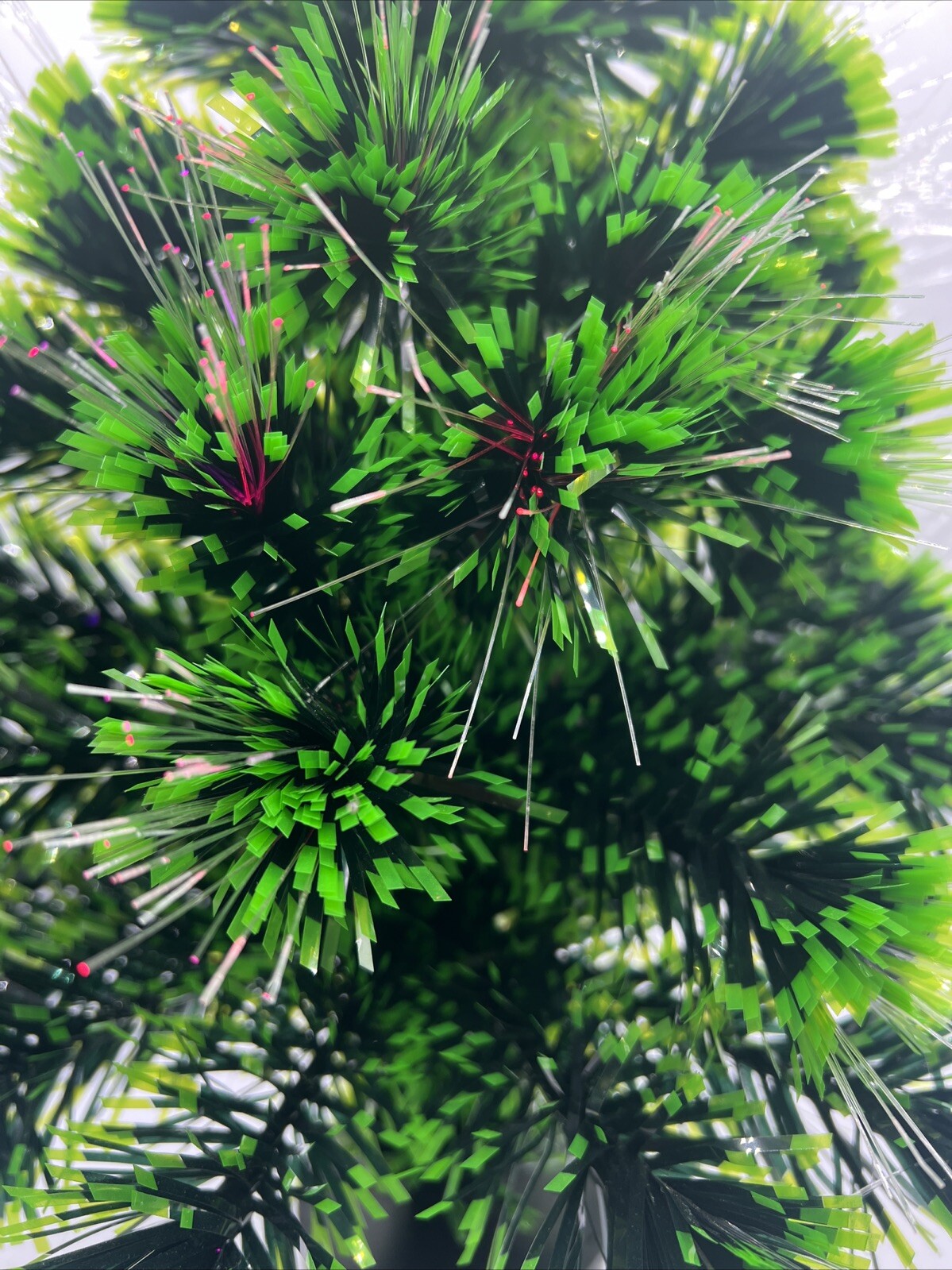 Fiber Optic Christmas Tree 22” Continuous Color Blinking Lights Battery Operated