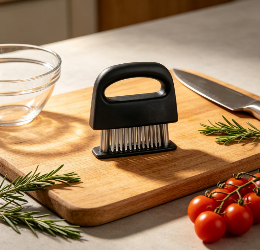 Meat Tenderizer Needle Tool, Stainless Steel Cooking Hammer for Kitchen Use