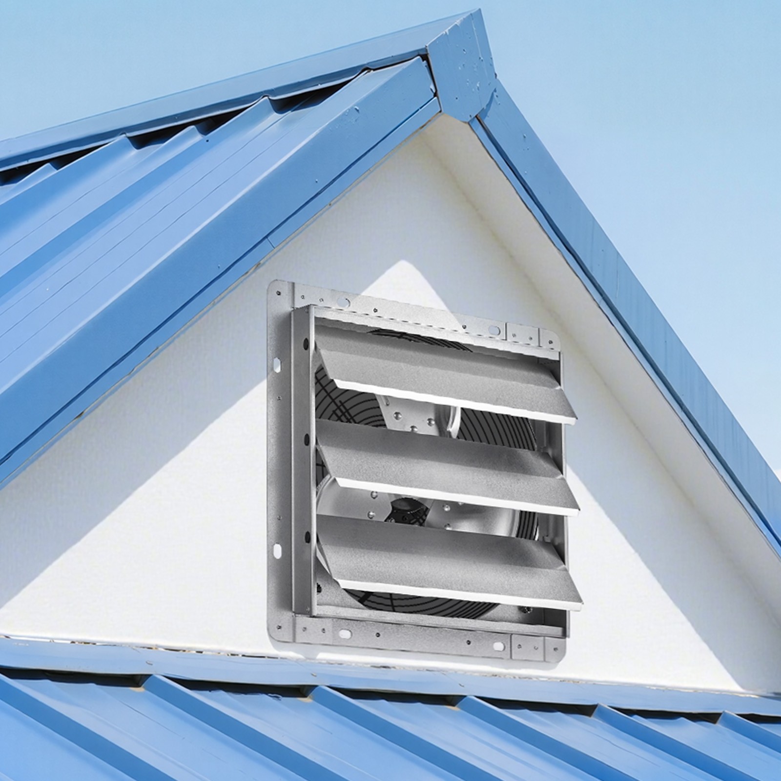 VEVOR 12 Inch Shutter Exhaust Fan Wall Mounted 1347 CFM Automatic Louvers