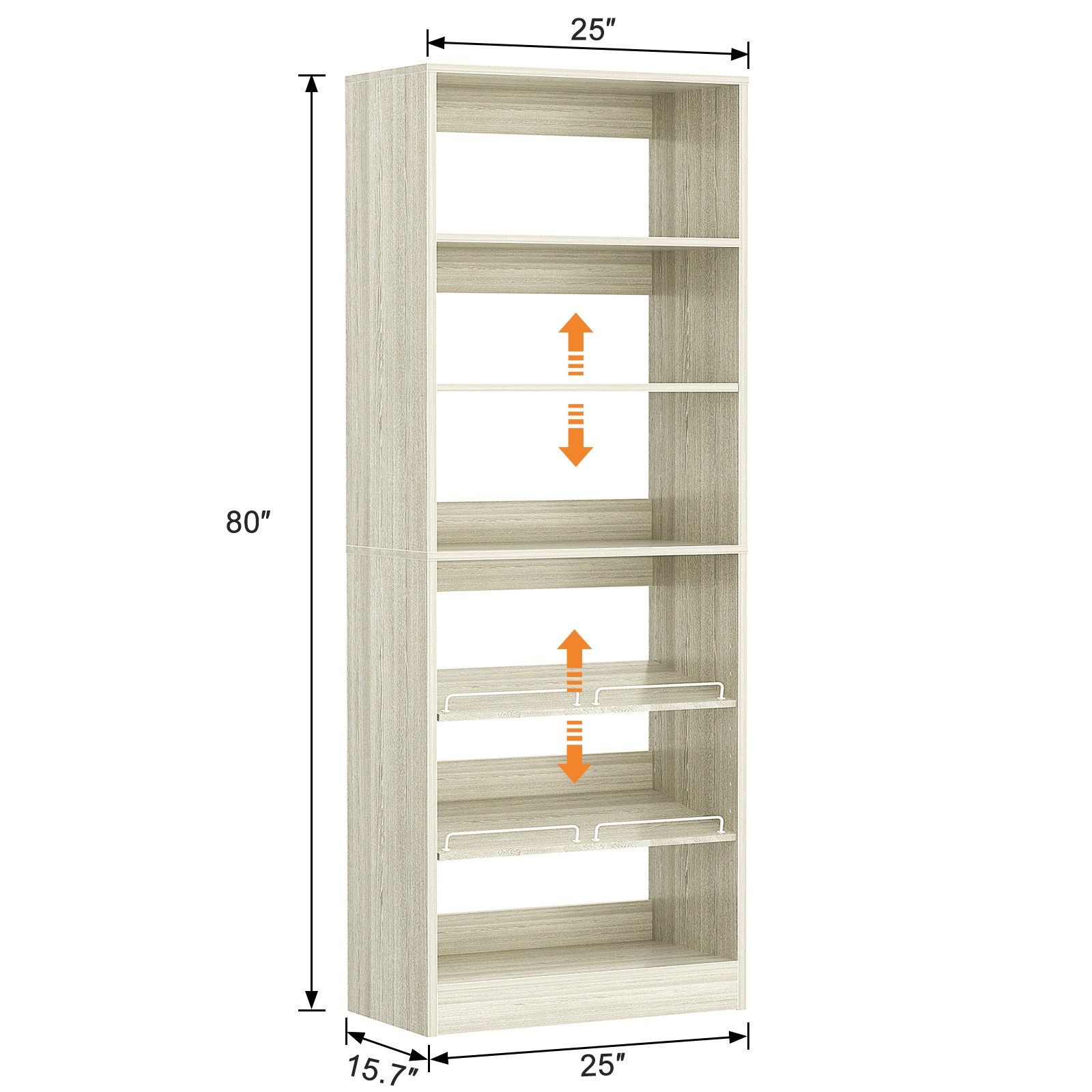 Freestanding Shoe Storage Shelves, Standalone Wood Shoe Rack, Heavy Duty Walk