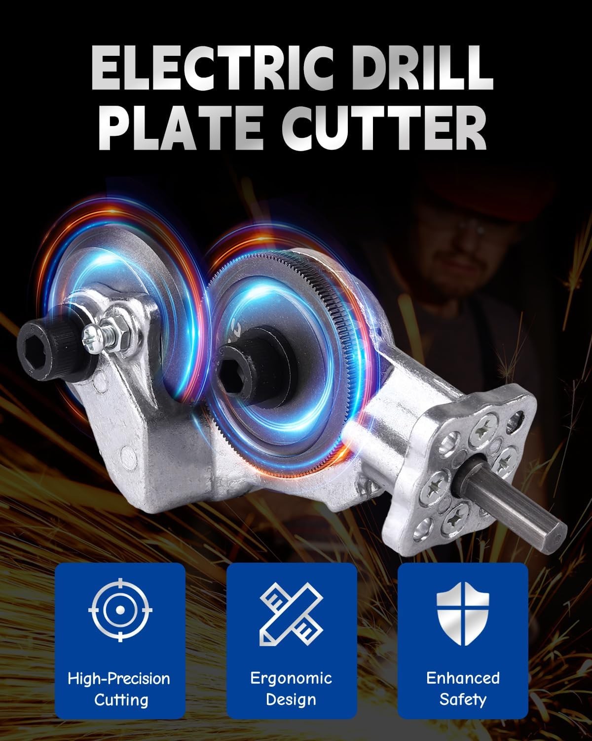 Electric Drill Plate Cutter, Metal Nibbler Drill Attachment, Metal Cutter Tool