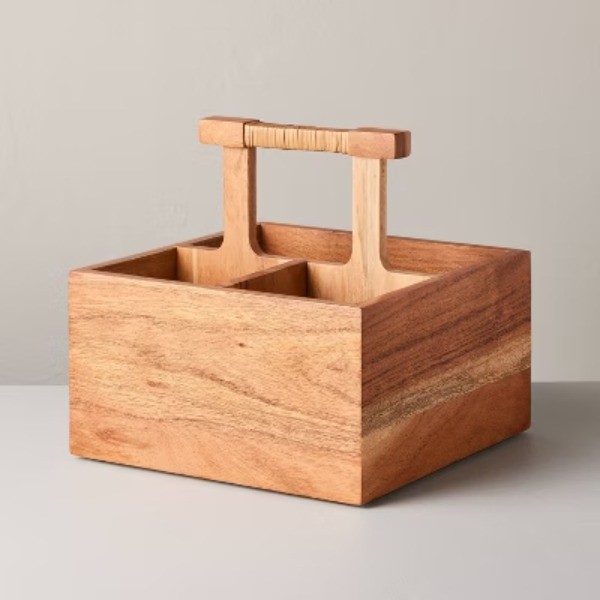 Wooden Utensil Caddy – Hearth & Hand 8.5in H x 8.5in W x 8.5in D
