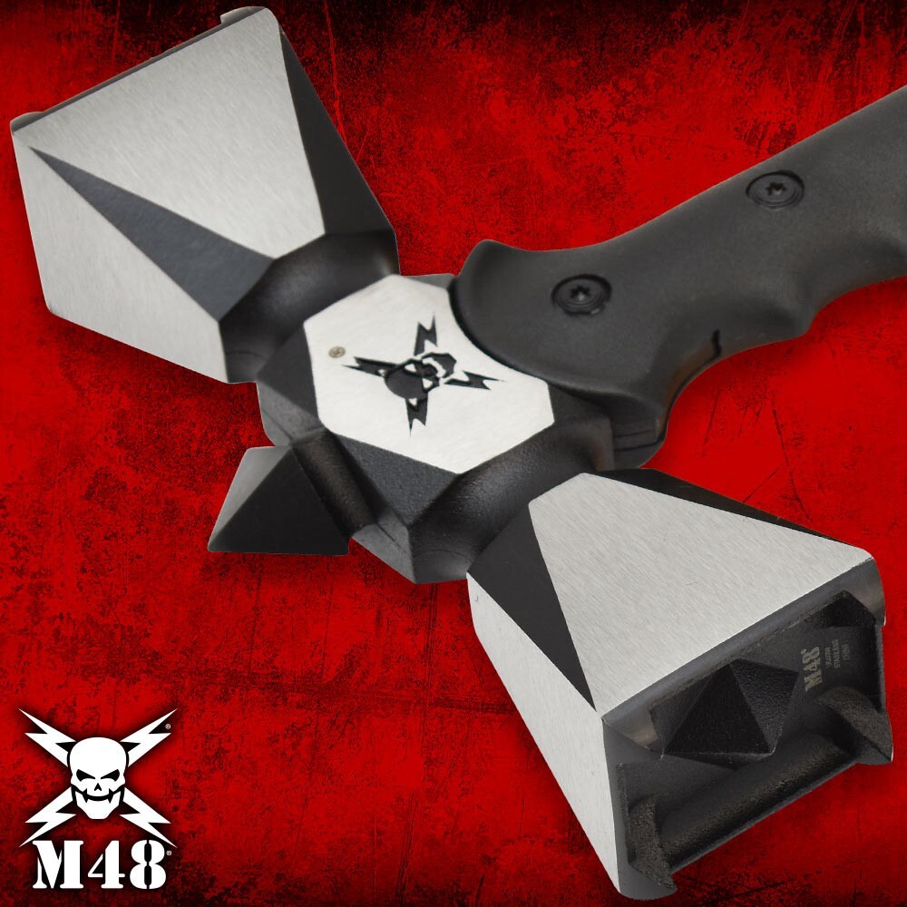 M48 Double-Headed War Hammer XL And Sheath | 2Cr13 Stainless Steel Head