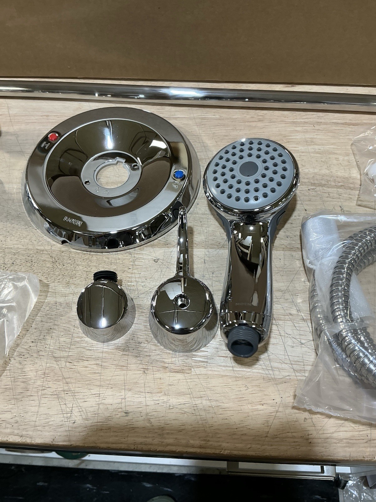 READ DESCRIPTION MOEN Commercial Chrome Posi-Temp Handheld Shower 30” Slide Bar