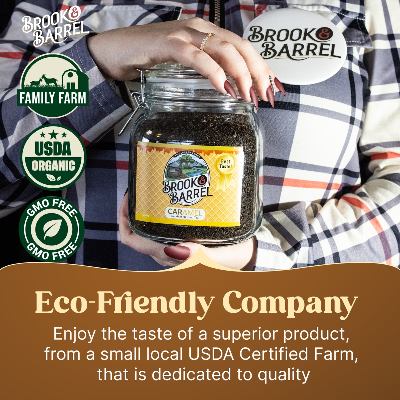Brook & Barrel Organic Caramel Black Tea 1.6 lbs Premium Limited Edition Loose