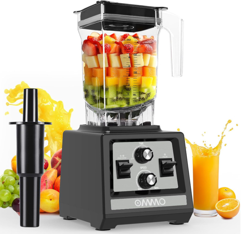 Licuadora Profesional 1800W Vaso 68oz Trituradora Hielo Smoothies 6 Cuchillas BP