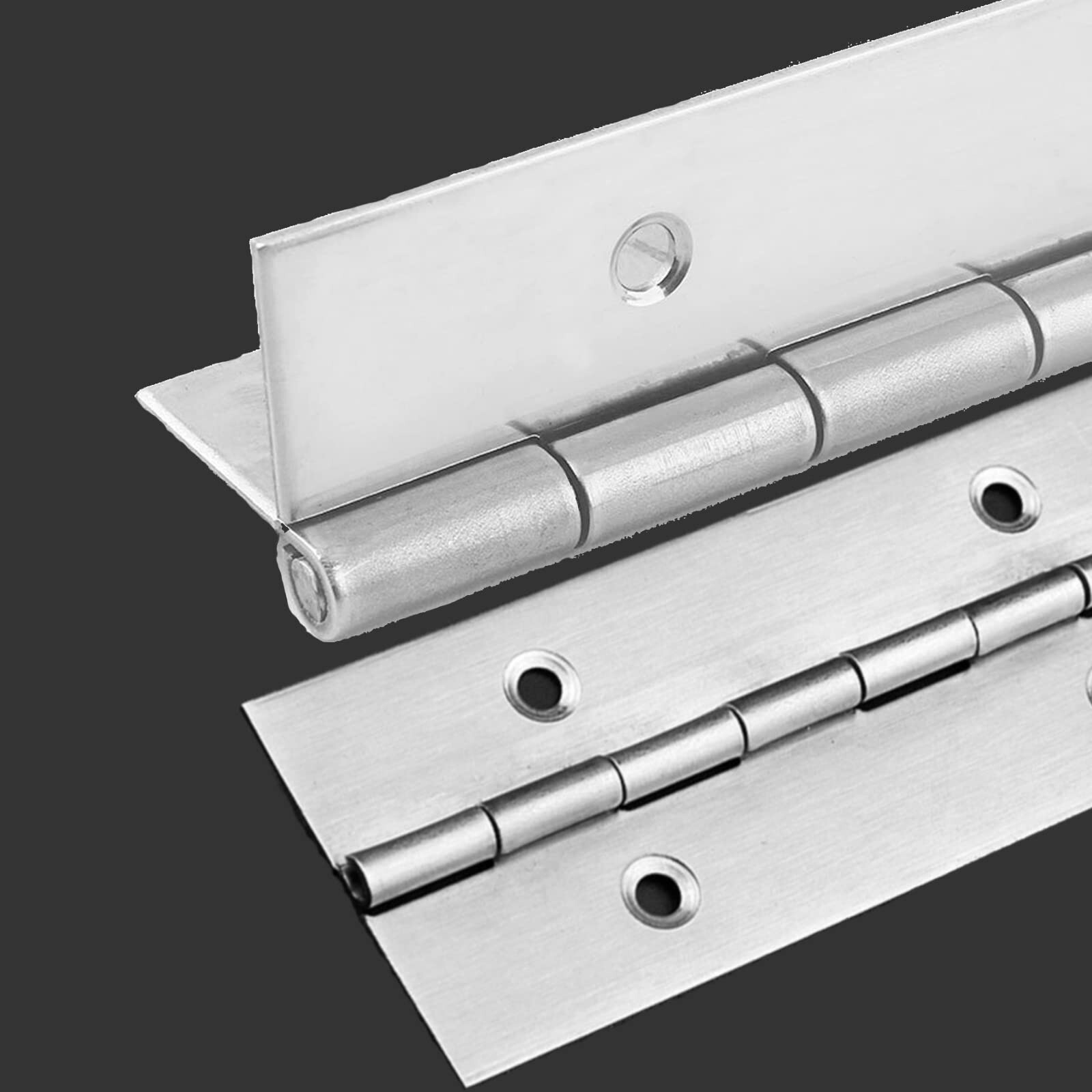 2 Piece 2″ x 20″ Stainless Steel Piano Hinge, 0.060″ / 1/16” Thick Heavy D