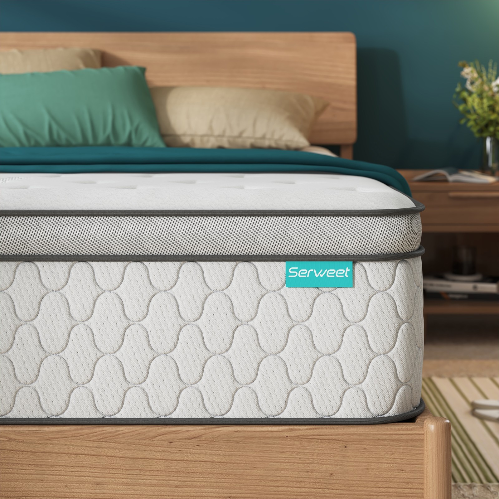 8/12 inch Gel Cooling Memory Foam Hybrid Mattress Pocket Spring, Full Queen Size