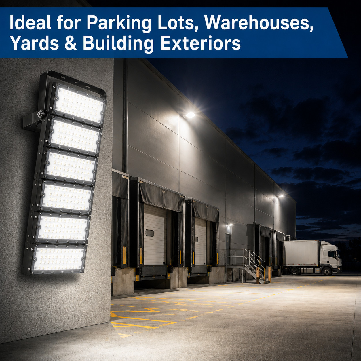 500W LED Flood Light 5000K Commercial Outdoor Area Parking Lot Light