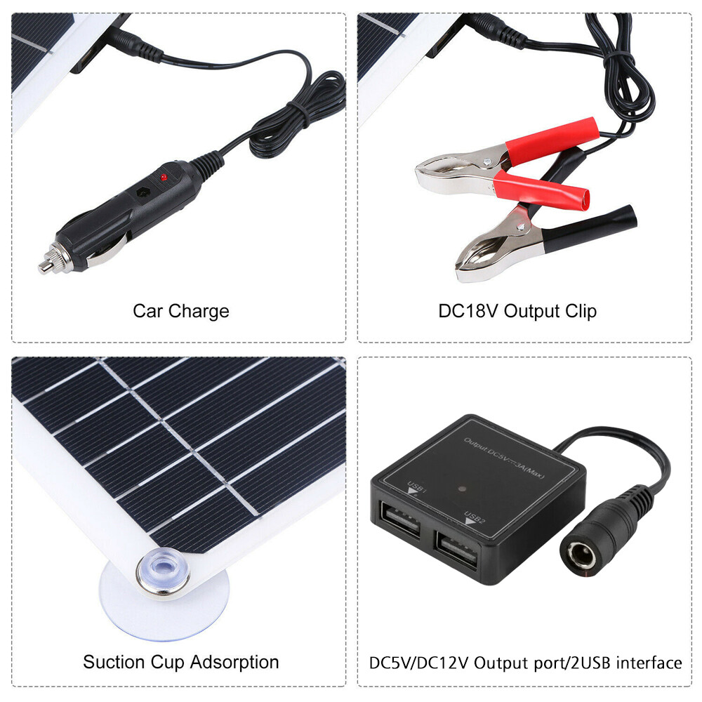 16000W Complete Solar Panel Kit Solar Power Generator 100A Home 110V Grid System