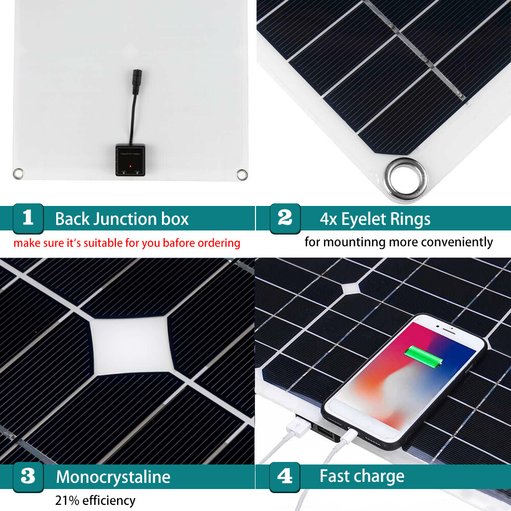 16000W Complete Solar Panel Kit Solar Power Generator 100A Home 110V Grid System