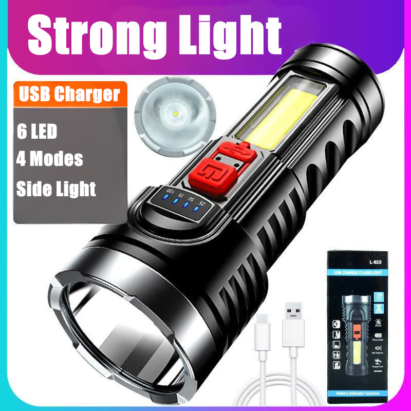 2X 990000000 Lumens Super Bright LED Tactical Flashlight Rechargeable Work Torch