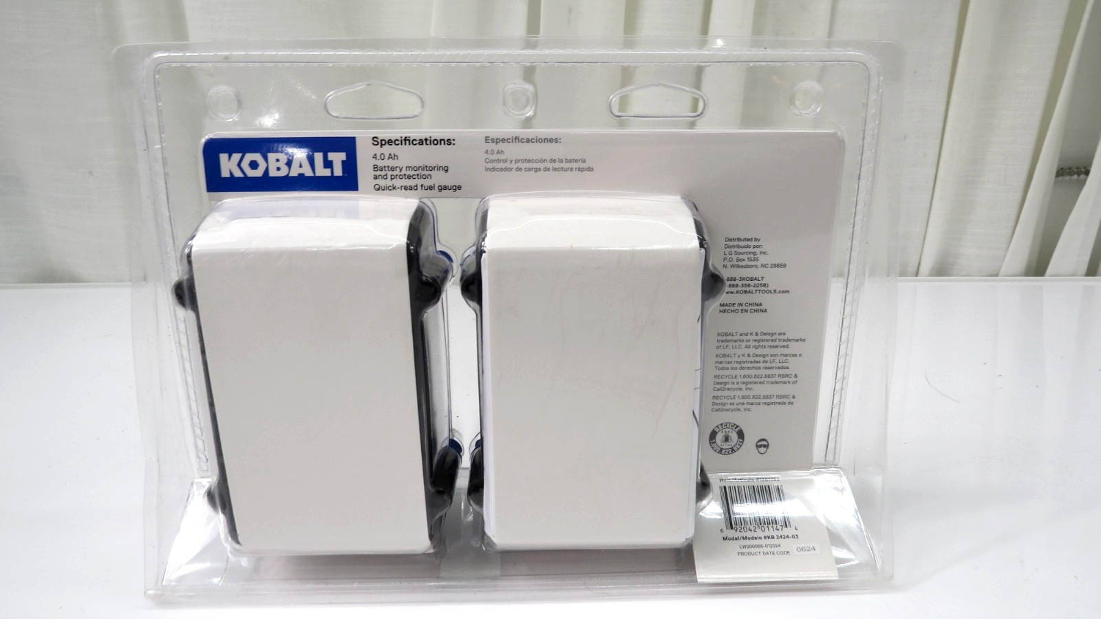 Genuine Kobalt KB2424-03 24V Max Extended Run Lithium-Ion 4.0Ah 2 Pack Battery