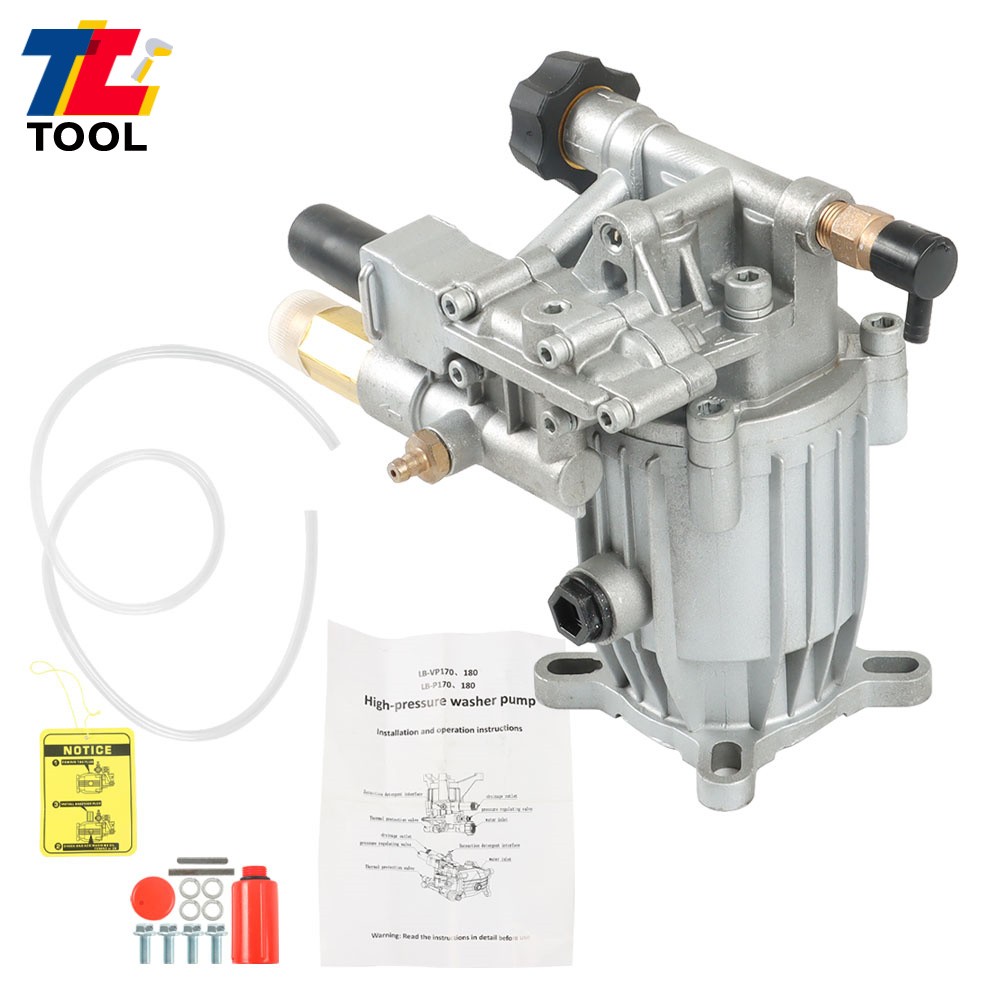 Pressure Washer Pump Horizontal 3/4″Shaft – MAX 3000 PSI Oil Sealed 2.5 GPM